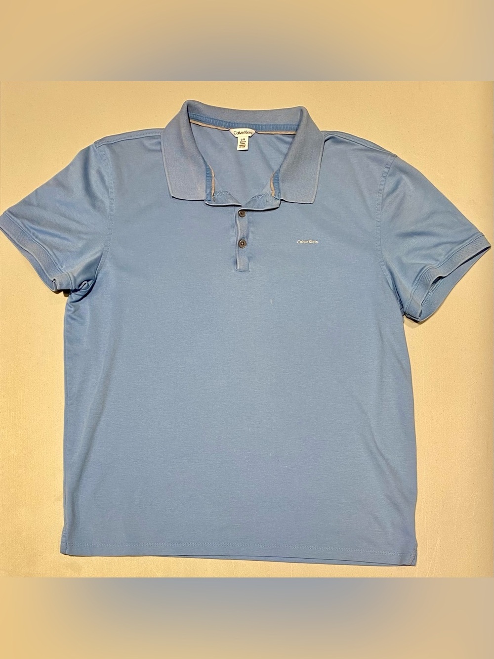 Calvin Klein Men's Light Blue Polo Shirt